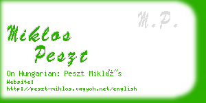 miklos peszt business card